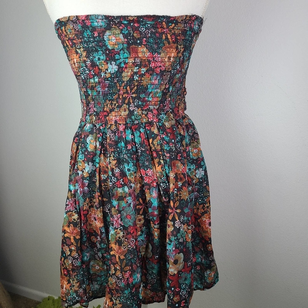 AMERICAN RAG | FLORAL STRAPLESS DRESS - Picture 6 of 11